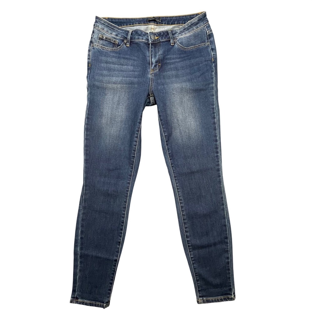 Prana Blue Dark Wash Skinny Stretch Jeans Women 8 Short